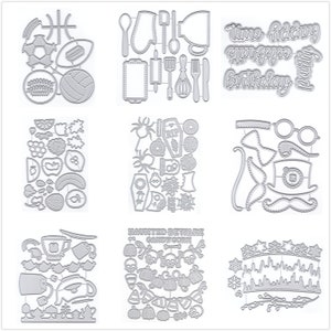 24 matrices de découpe en métal pour véhicule Halloween pour la fabrication de cartes, gaufrage du papier, ensembles de découpes Album 2024 nouveaux modèles de pochoirs