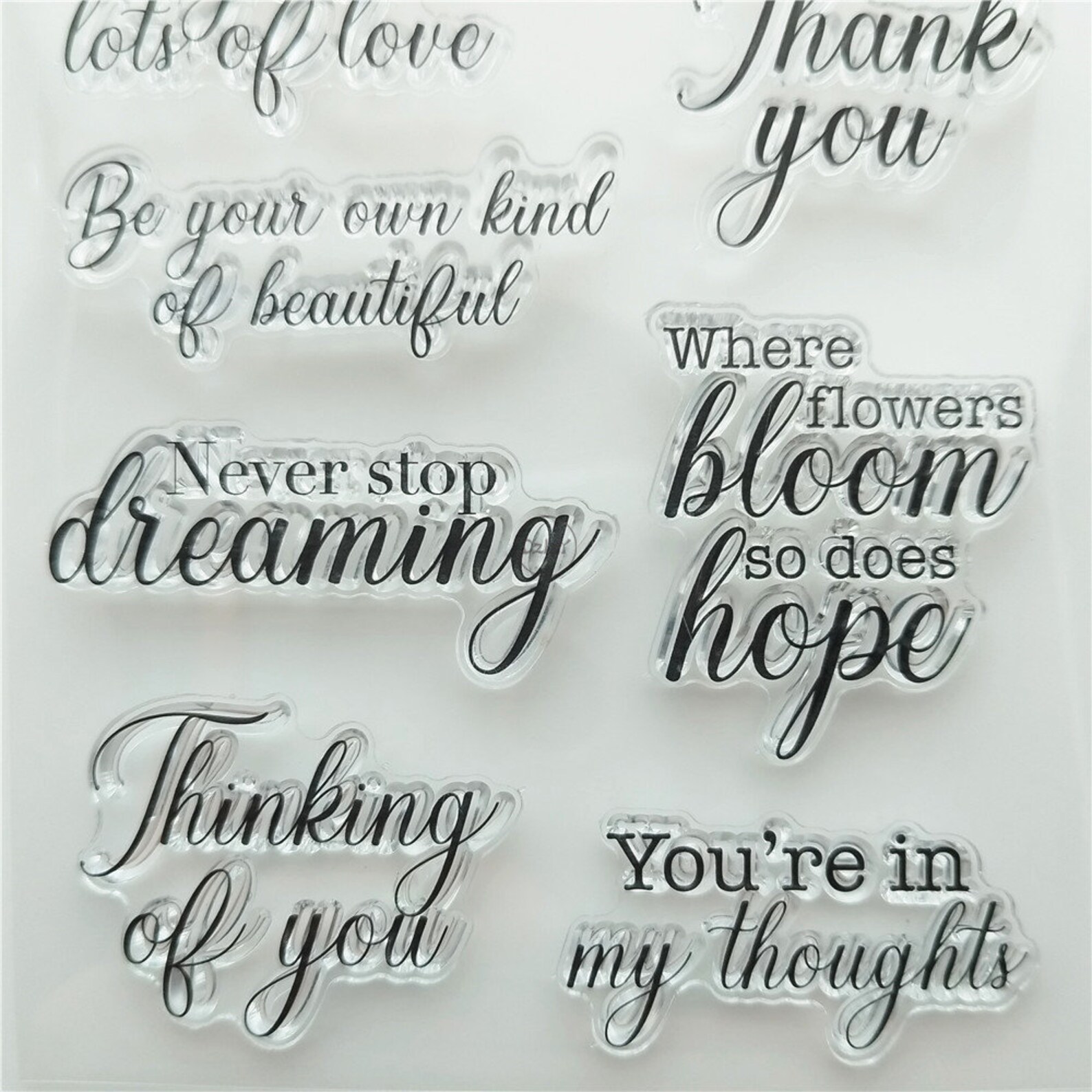 Dzixy Words Happy Birthday Clear Stamps for Card Making Scrapbook ...