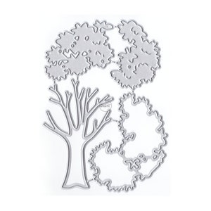 DzIxY tronc d'arbre feuilles matrices de découpe en métal pour la fabrication de cartes gaufrage du papier ensembles de découpes Album artisanat 2023 modèles pochoirs