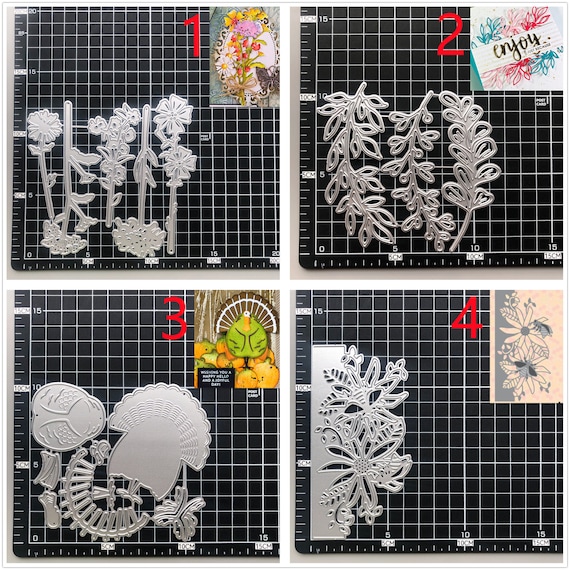 Petali Di Fiori, Fustelle In Metallo, Stencil, Goffratura, Carta, Scrapbooking, Album, Decorazione, Modello Di Fustella Per Artigianato. - Italia - Foto 10
