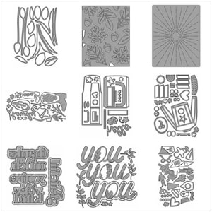 29 Design Wort Hintergrund Metall Stanzformen für Kartenherstellung Papier Präge Stanzen Sets Album 2024 Neue Vorlagen Schablonen