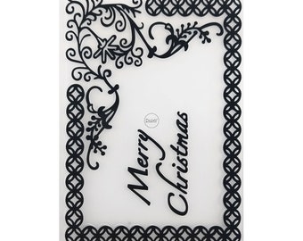 2023 NEW Christmas Frames Embossing Folders for Scrapbooking Paper Album Cards Making Supplies 3D Plastic Stencils Crafts