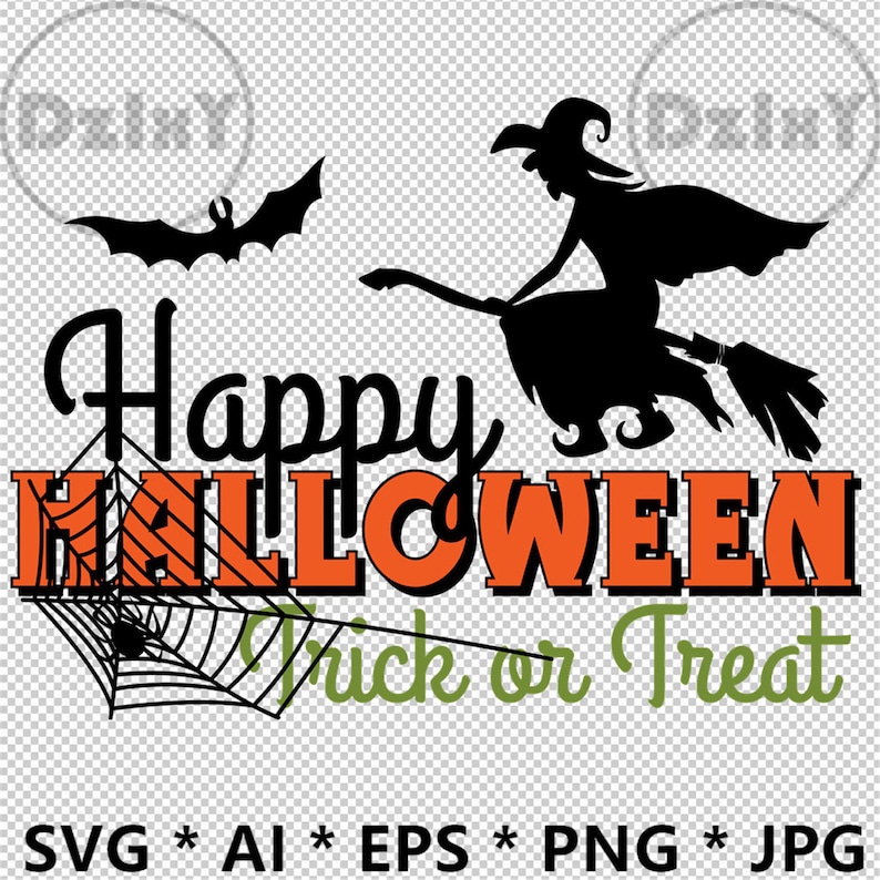 Download Witch Bat Fonts SVG eps-AI Print Cut Files Halloween Clipart | Etsy