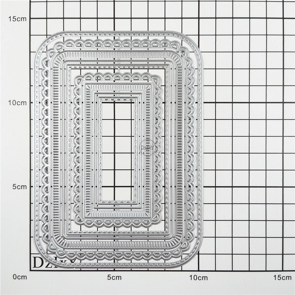 Dzixy Rectangular Border Metal Cutting Dies for Card Making Paper ...
