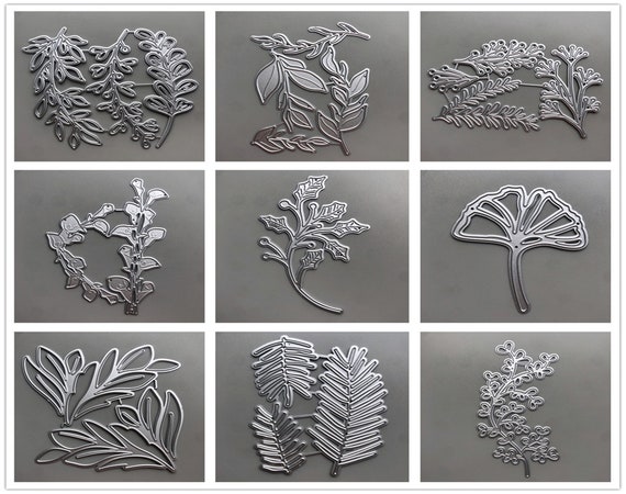 Troqueles De Corte De Metal Para Pájaros Plateados, Hojas De Flores, Plantilla Para Manualidades, álbumes De Recortes, Tarjetas, álbumes De Fotos