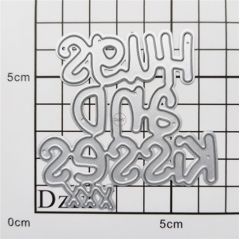 Dzixy Hugs and Kisses Metal Cutting Dies for Card Making Paper ...