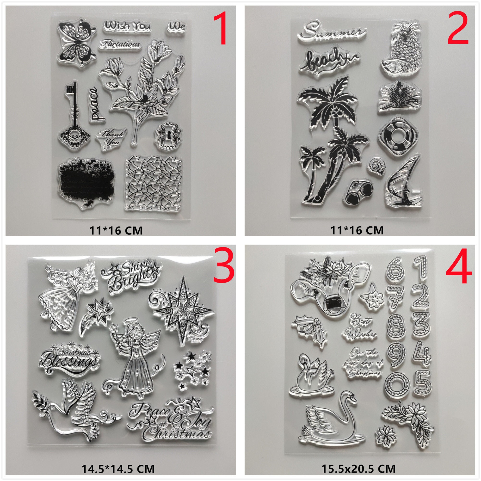 26 Design 2022 NEW Christmas Tree Clear Stamps DIY Scrapbooking Craft ...