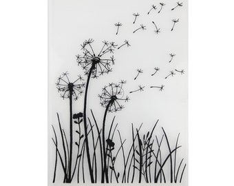 2023 NEW Dandelion Backdrop Embossing Folders for Scrapbooking Paper Album Cards Making Supplies 3D Plastic Stencils Crafts