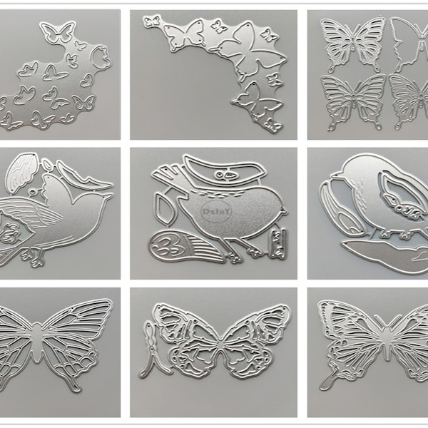 20 Design Birds Butterfly Metal Cutting Dies • 2022 NEW Die Cuts for Cards Making • DIY Embossing Die Cuts • Scrapbooking Paper Stencils