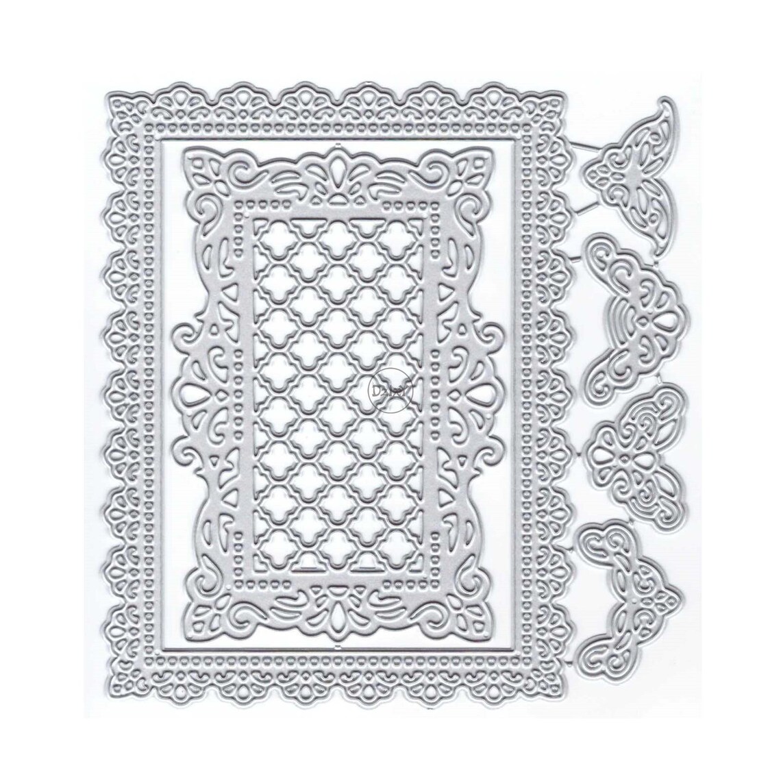 Dzixy Vintage Rectangle Lace Metal Cutting Dies for Card Making Paper ...