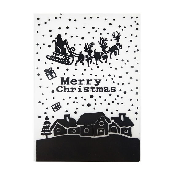 WooYangFun Merry Christmas Forest Tree Embossing Folder For Card Making Floral DIY Plastic Scrapbooking Photo Album Card Paper DIY Craft