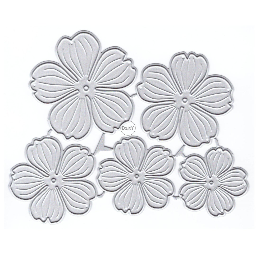 Dzixy Overlap Petals Metal Cutting Dies for Card Making Paper Embossing ...