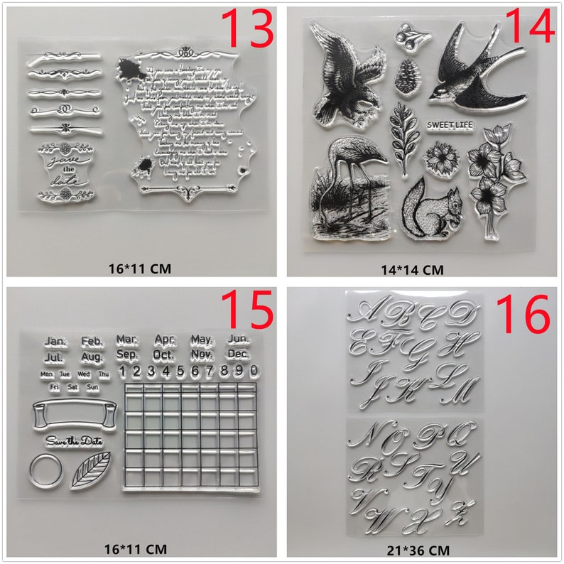 26 Design 2022 Flowers and Birds Clear Stamps DIY Scrapbooking Craft ...