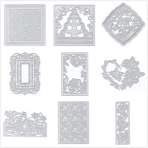 29 Design Hintergrund Spitze Metall Stanzformen für Kartenherstellung Papier Präge Stanzen Sets Album 2024 Neue Vorlagen Schablonen