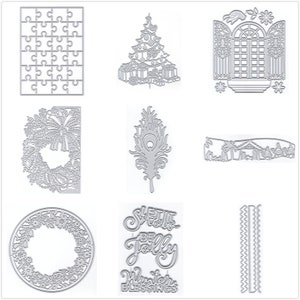 29 matrices de découpe en métal de dentelle de Noël pour la fabrication de cartes, gaufrage du papier, ensembles de découpes Album 2024 nouveaux modèles de pochoirs