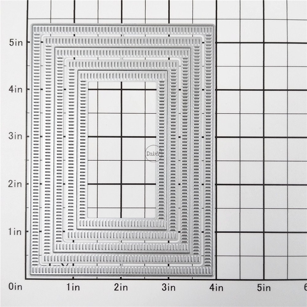 Dzixy Rectangle Border Metal Cutting Dies for Card Making Paper ...