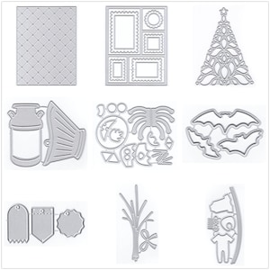 19 matrices de découpe en métal pour panneaux de fond de conception pour la fabrication de cartes, gaufrage du papier, ensembles de découpes Album 2024 nouveaux modèles de pochoirs