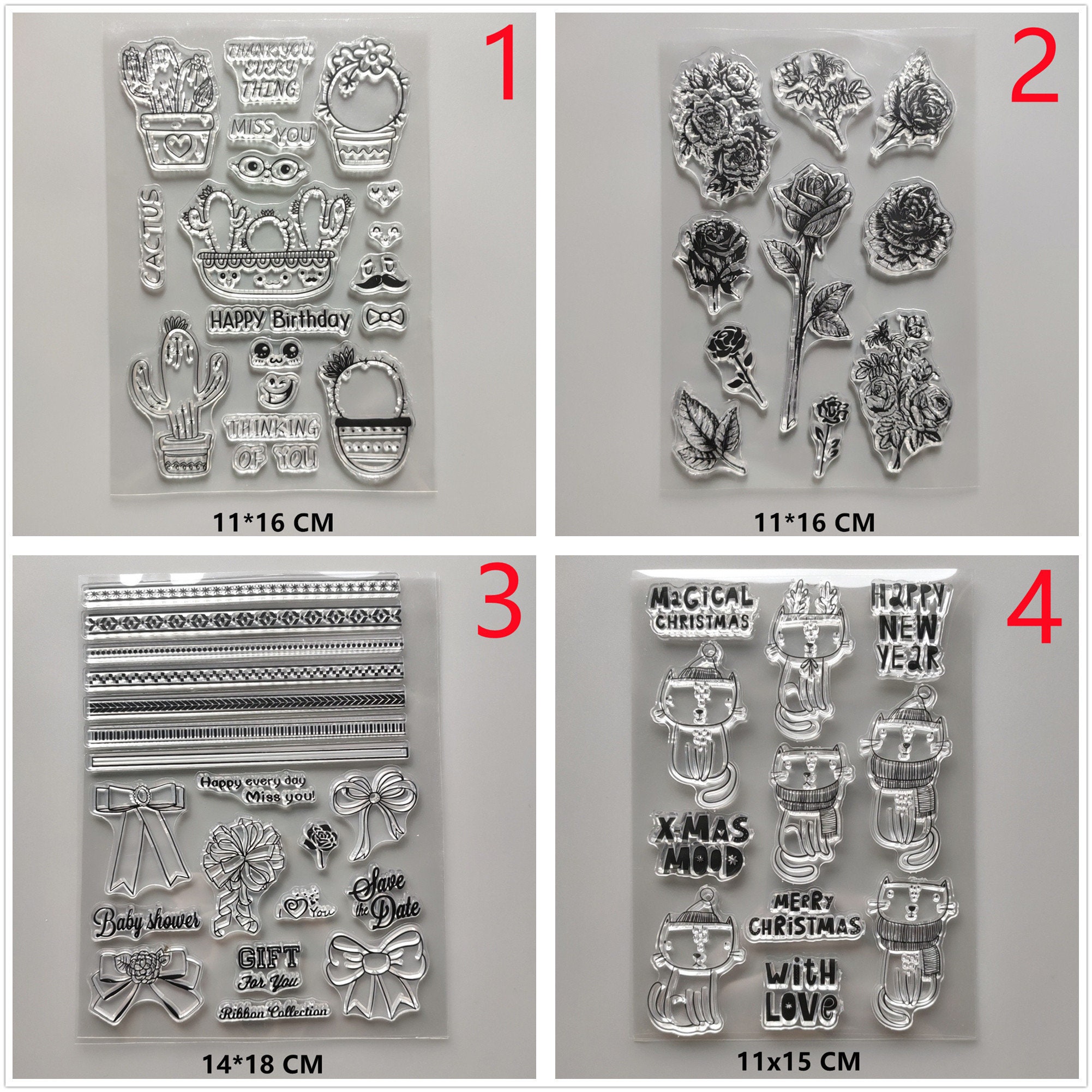 26 Design 2022 NEW Christmas Clear Stamps DIY Scrapbooking Craft ...