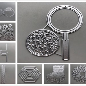 29 Design Geometrische Tags Metallstanzschablonen • 2022 NEU Die Cuts für die Kartenherstellung • DIY Präge Stanzen • Scrapbooking Papier Schablonen