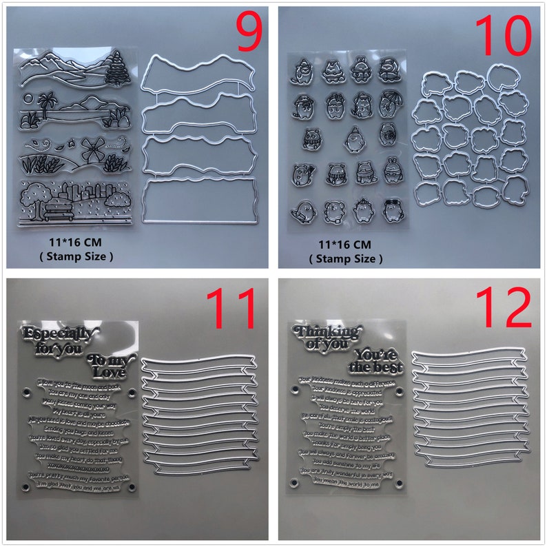 29 Design NEW Animal Clear Stamps and Metal Cutting Dies for ...