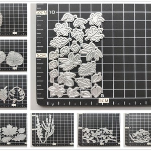 24 troqueles de corte de metal con diseño de hojas • Troqueles nuevos de 2022 para hacer tarjetas • Troqueles de relieve para bricolaje • Plantillas de papel para álbumes de recortes