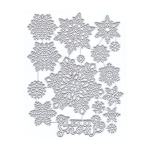 DzIxY Schneeflocke Wörter Metallstanzformen für Kartenherstellung Papier Präge Stanzen Sets Album Crafts 2023 Neue Vorlagen Schablonen