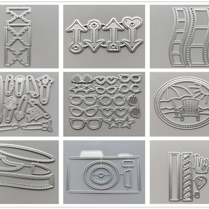 25 matrices de découpe en métal aux formes irrégulières • 2022 NOUVELLES matrices de découpe pour la fabrication de cartes • matrices de découpe pour gaufrage DIY • Pochoirs en papier pour scrapbooking
