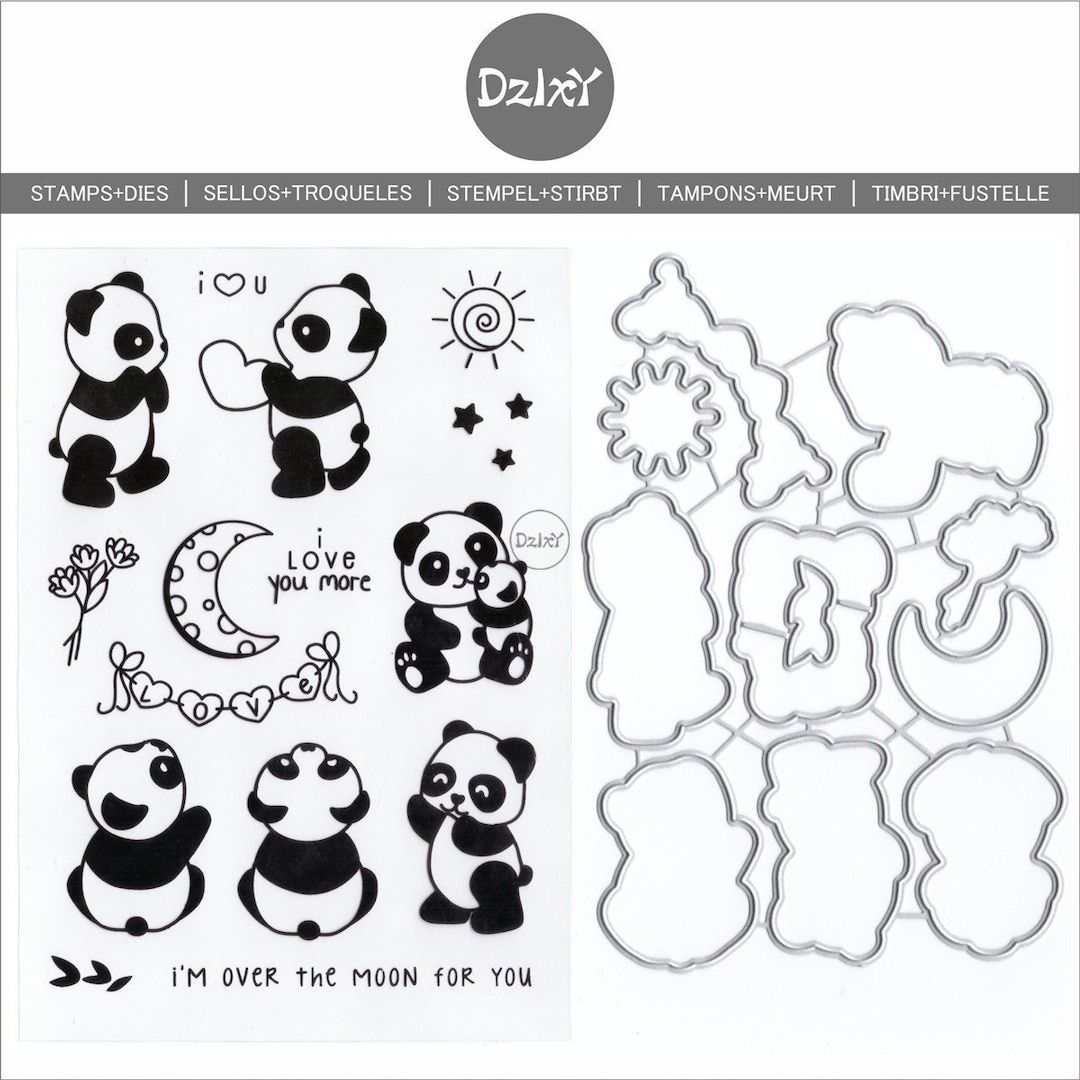 DzIxY Phrases En Anglais, Tampons Transparents Et Matrices De Découpe