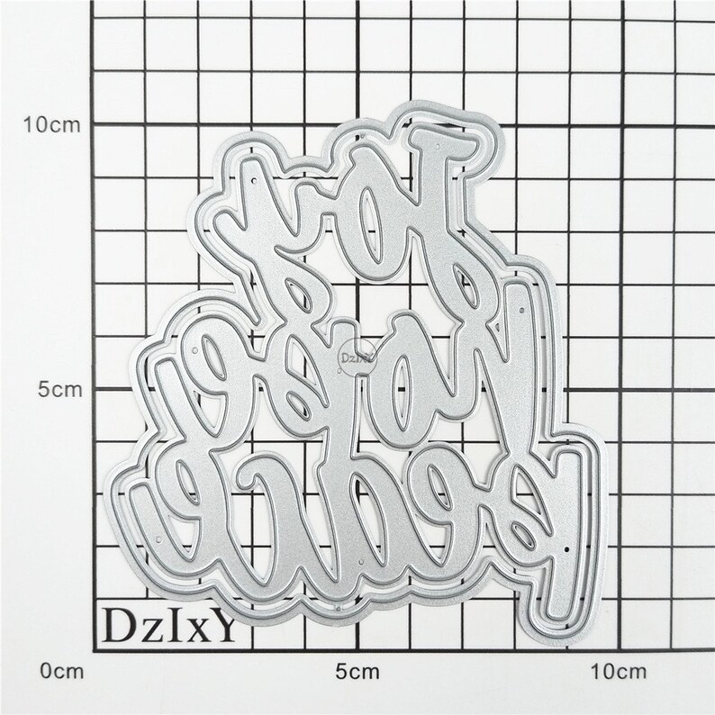 Dzixy Christmas Joy Hope Peace Metal Cutting Dies for Card Making Paper ...