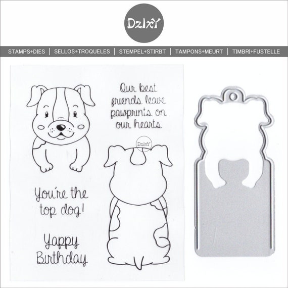 Animal Friends Silicone Clear Stamp and Die Sets for Card Making, DIY Embossing Photo Album Decorative Craft