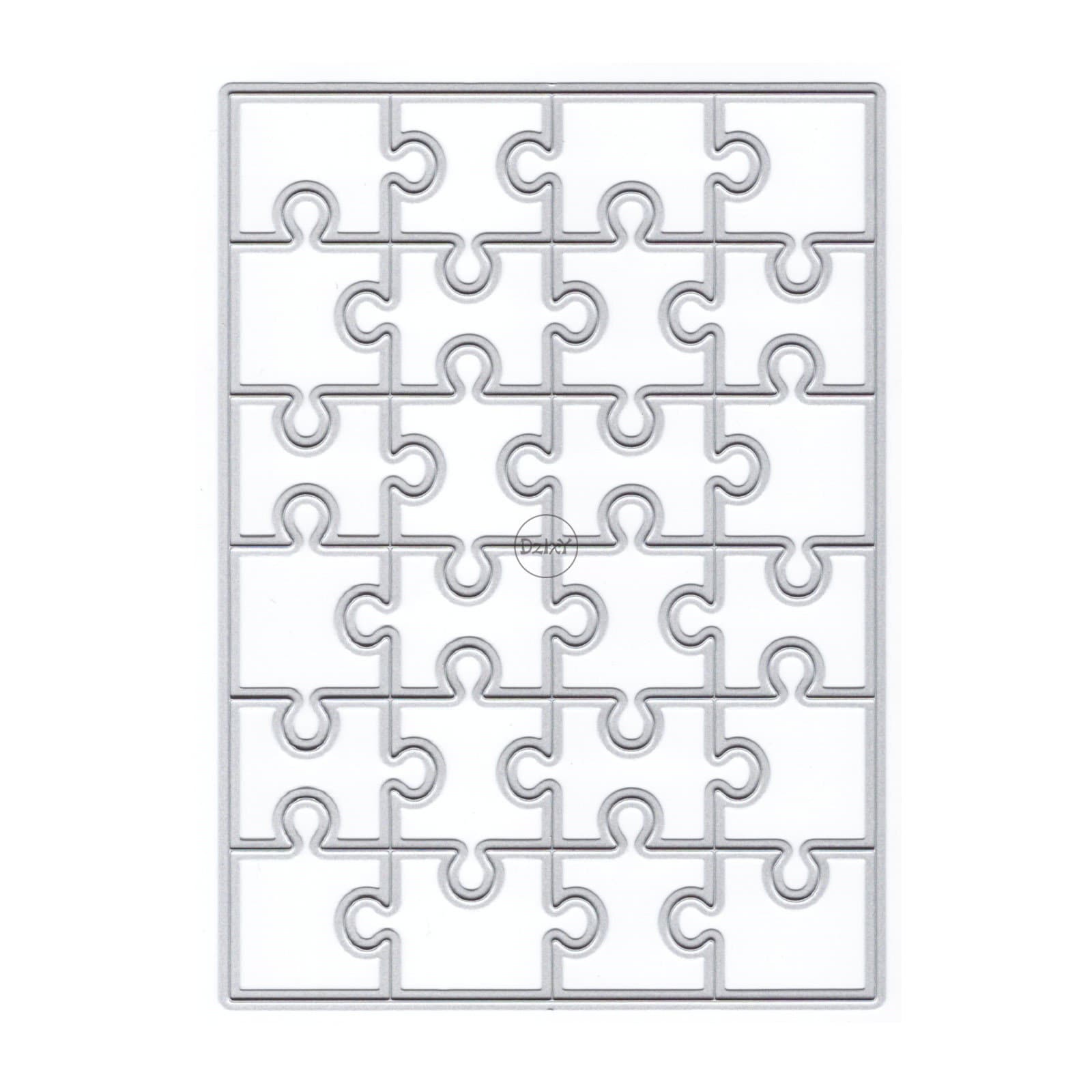 Dzixy Rectangle Puzzle Metal Cutting Dies for Card Making Paper ...