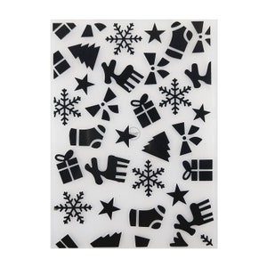 2023 NOUVEAU Cadeau de Noël Toile de fond Dossiers de gaufrage pour scrapbooking Cartes d'album en papier Fournitures de fabrication Pochoirs en plastique 3D Artisanat