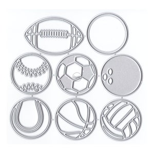 Troqueles de corte de metal DzIxY para baloncesto, fútbol, fabricación de tarjetas, troqueles de papel para repujado, juegos de álbumes, manualidades, plantillas 2023