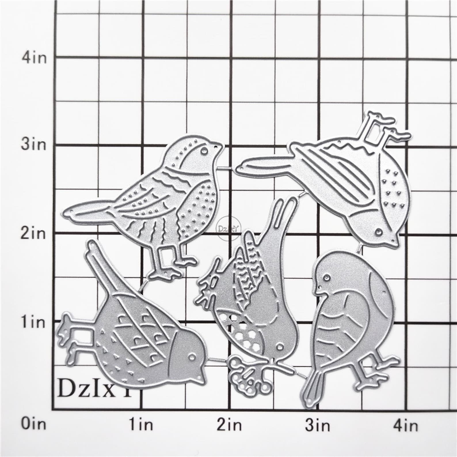 Dzixy Five Birds Metal Cutting Dies for Card Making Paper Embossing Die ...