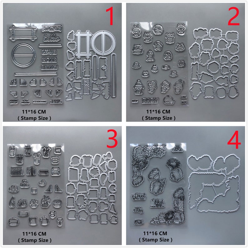 29 Design NEW Animal Clear Stamps and Metal Cutting Dies for ...
