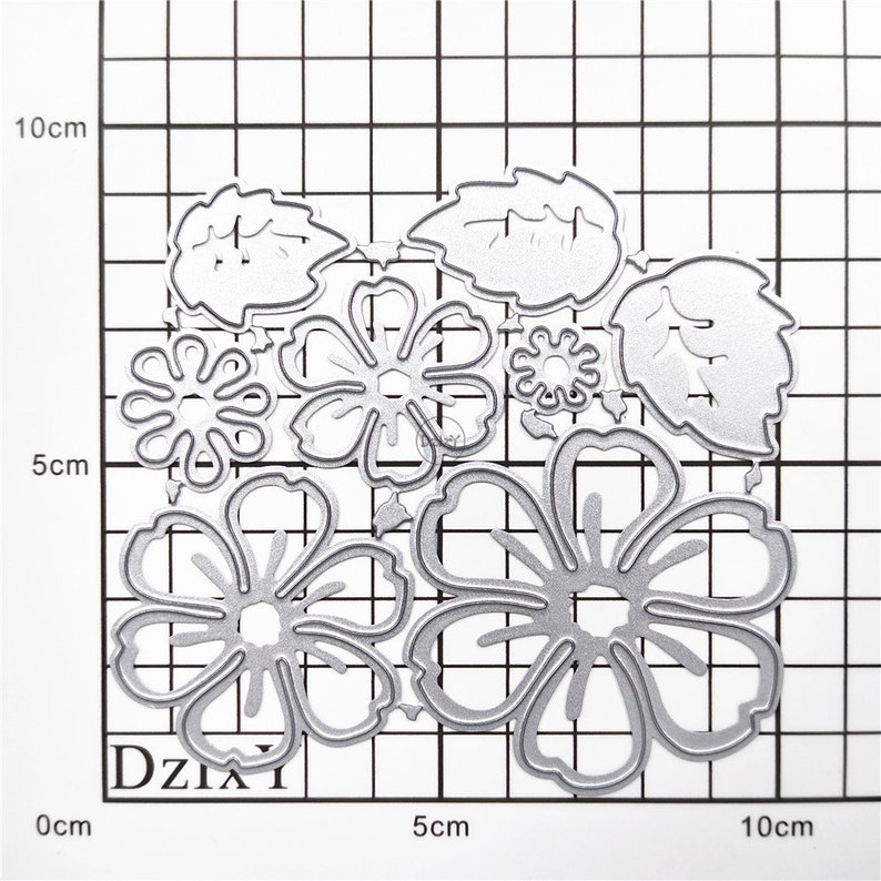 Dzixy Flower Leaves Metal Cutting Dies for Card Making Paper Embossing ...