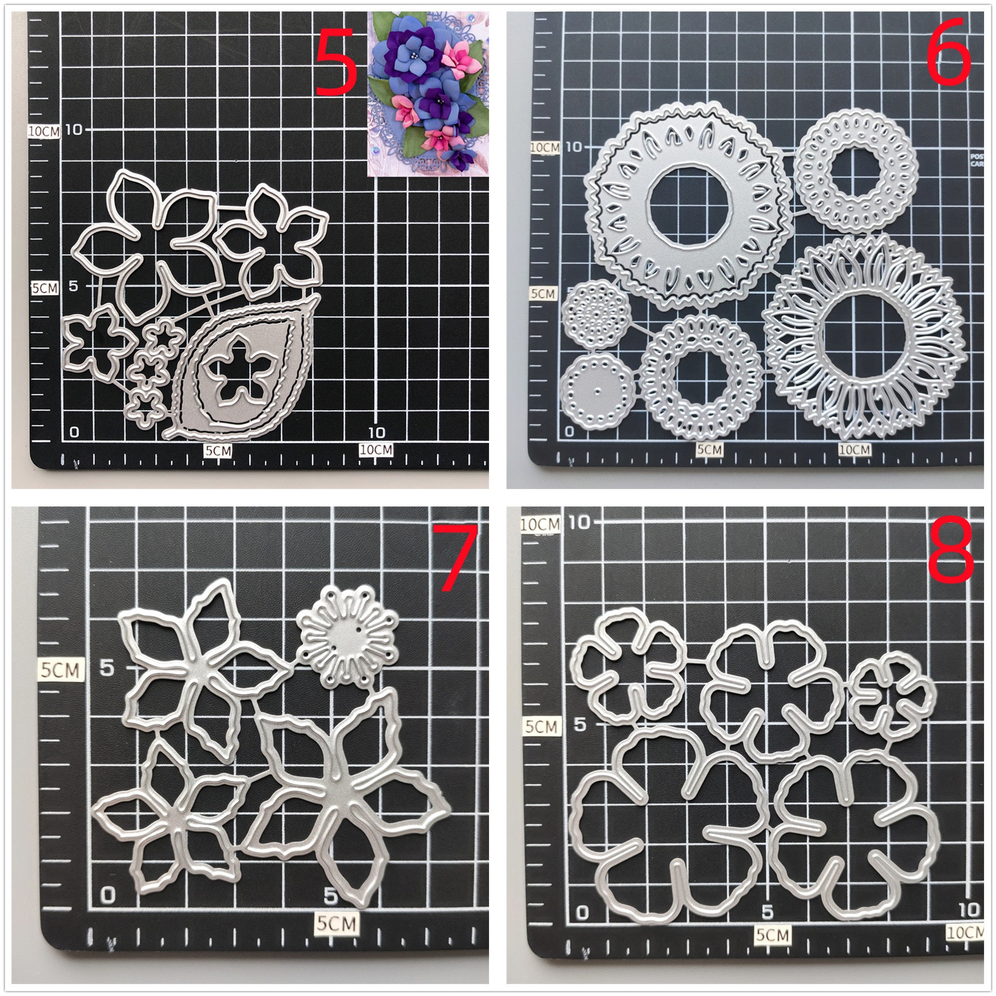 25 Design Combination Flowers Metal Cutting Dies • 2022 NEW Die Cuts ...