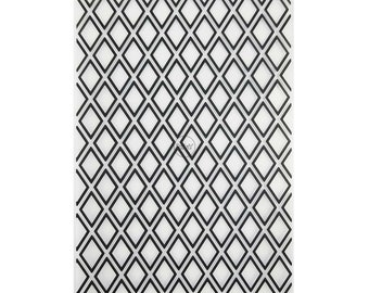 2023 NEW Rhombus Mesh Strips Embossing Folders for Scrapbooking Paper Album Cards Making Supplies 3D Plastic Stencils Crafts