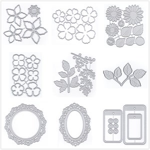 18 modèles de matrices de découpe en métal en forme de patchwork de fleurs pour la fabrication de cartes