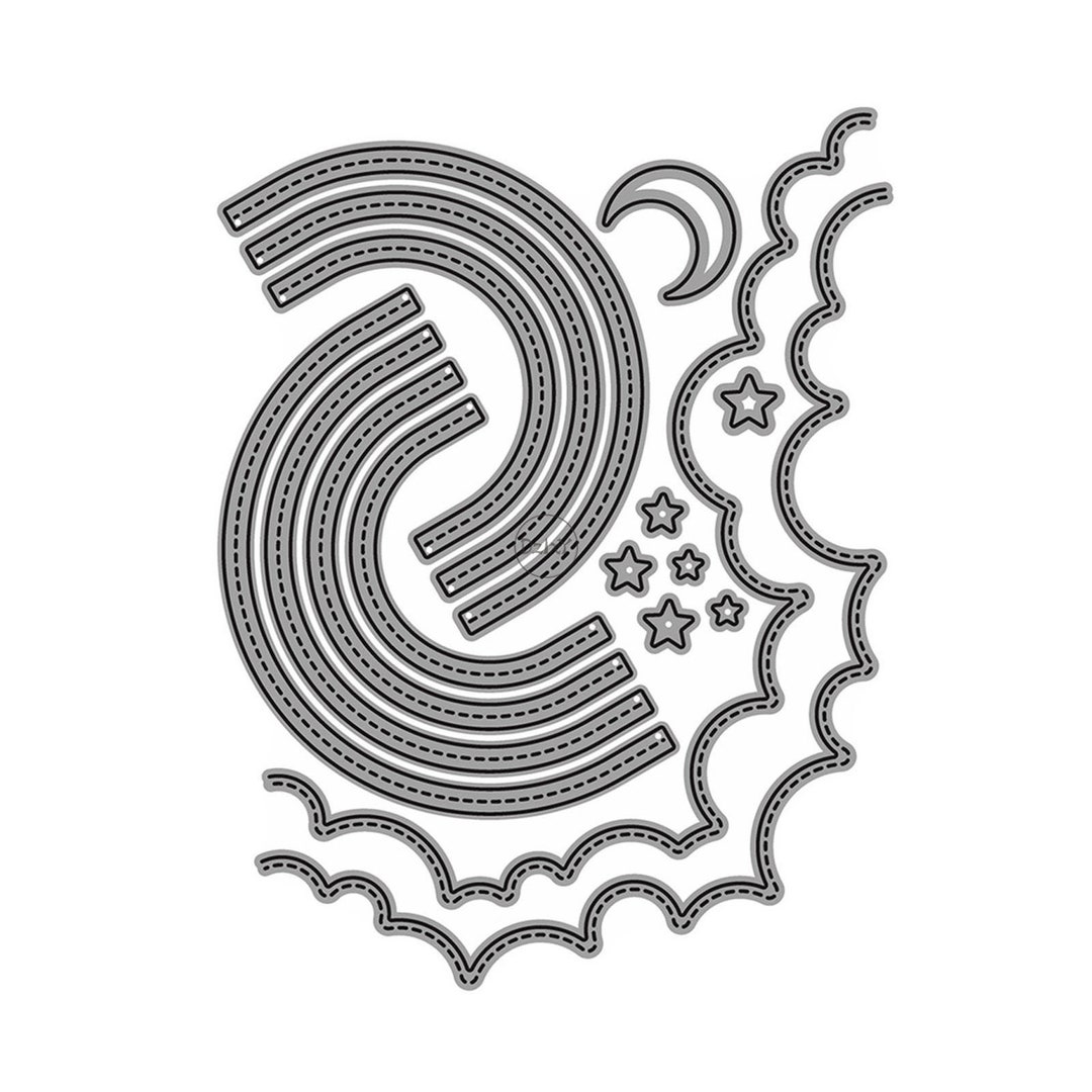Dzixy Rainbow Cloud Metal Cutting Dies for Card Making Paper Embossing ...