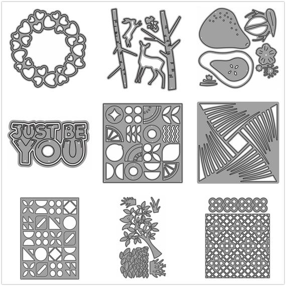 ORIGACH 6 Pezzi Parole Metallo Fustelle Cerchio Parole Die Cuts Goffratura Stencil Template Per Card Making E Scrapbooking - Foto 9