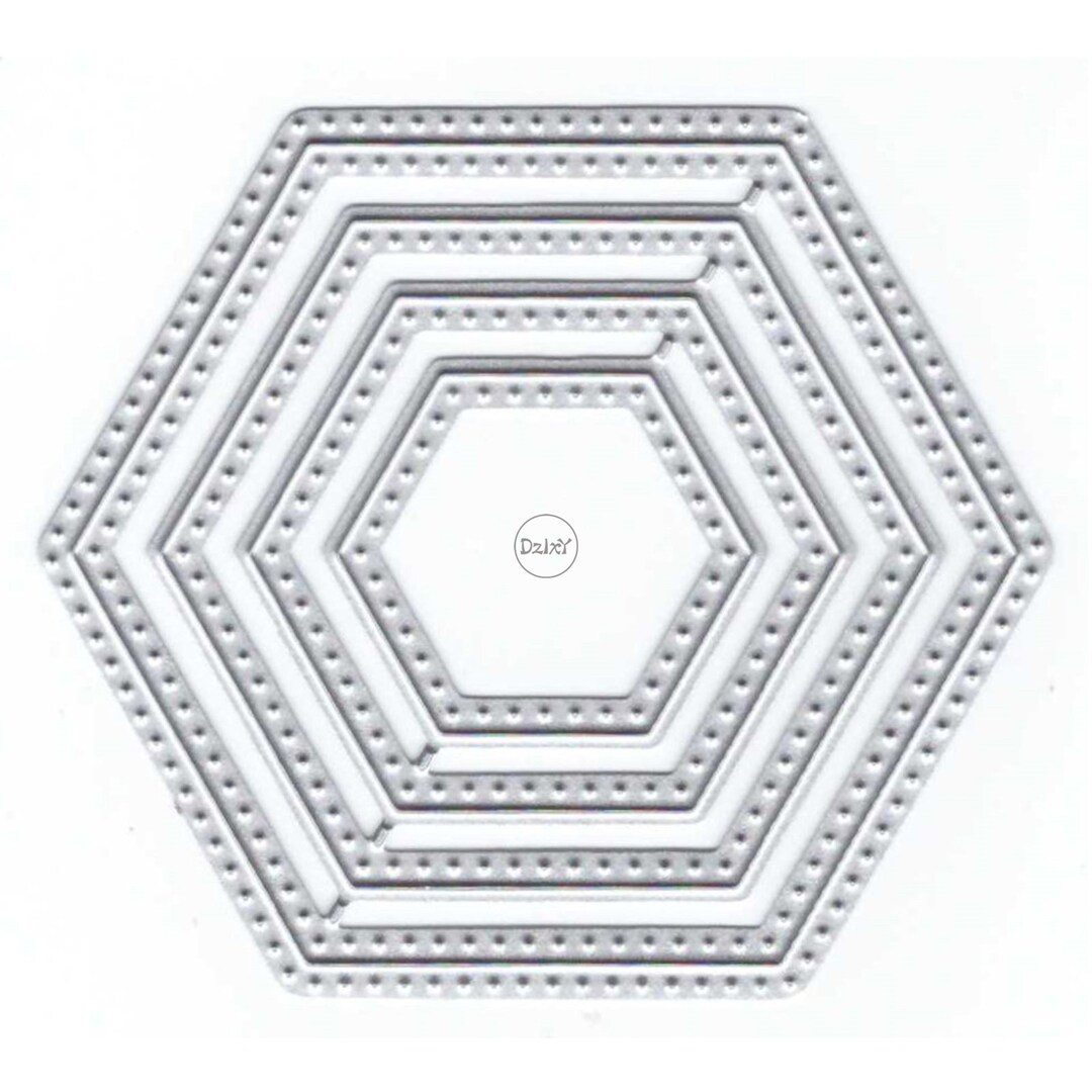 Dzixy Hexagonal Frame Metal Cutting Dies for Card Making Paper ...
