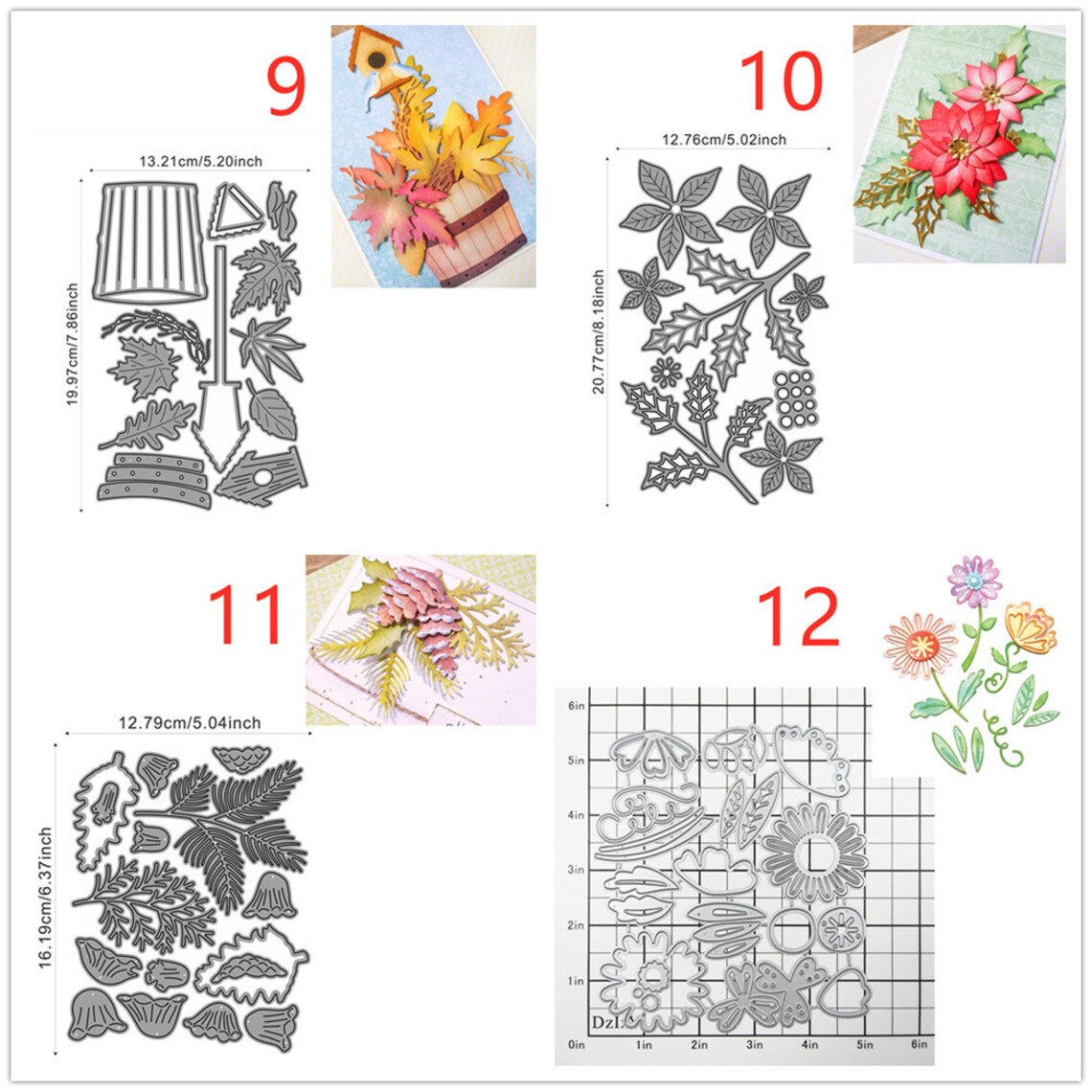18 Design Flowers Lace Metal Cutting Dies for Card Making Paper ...