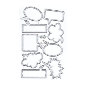DzIxY Geometrie Dialog Metall Stanzformen für Kartenherstellung Papier Präge Stanzen Sets Album Crafts 2023 Neue Vorlagen Schablonen