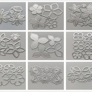 25 wzorów kombinacji kwiatów do cięcia metalu • 2022 NOWE wykrojniki do tworzenia kartek • Wykrojniki do tłoczenia DIY • Szablony do papieru do scrapbookingu