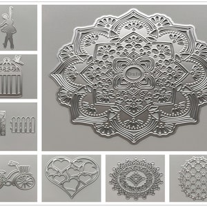 26 metalen stansmessen met kant • 2022 NIEUW stansmessen voor kaarten maken • DHZ reliëfstansvormen • Sjablonen voor scrapbooking