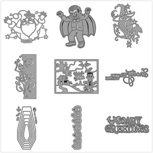 29 matrices de découpe en métal Halloween pour la fabrication de cartes gaufrage du papier ensembles de découpes artisanat nouveaux modèles pochoirs