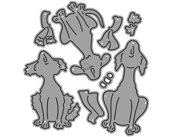 DzIxY Christmas Puppy Scarf Metal Cutting Dies for Card Making Paper Embossing Die Cuts Sets Crafts New Templates Stencils