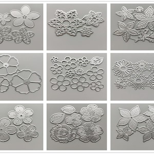 26 metalen stansmessen ontwerpbloemen • 2022 NIEUW stansmessen voor kaarten maken • DHZ reliëfstansvormen • scrapbooking stencils