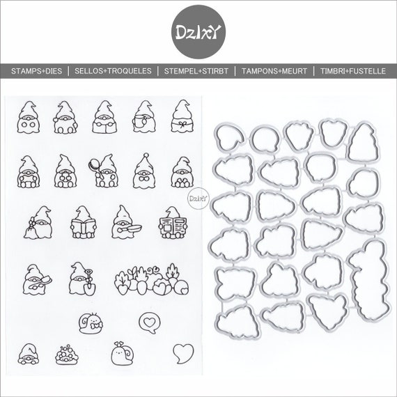  Snail Stamps and Dies Set for Card Making,Clear